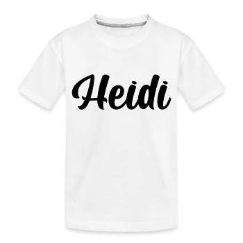 Heidi - Kinder Premium Bio T-Shirt - Weiß - Vorne