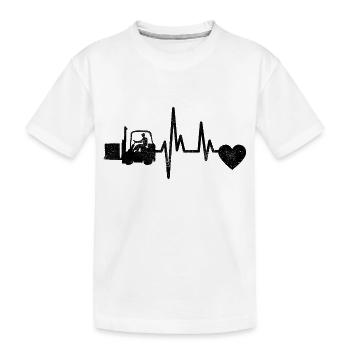 Lagerlogistik Herzschlag Logistik Lagerarbeiter - Kinder Premium Bio T-Shirt - Weiß - Vorne