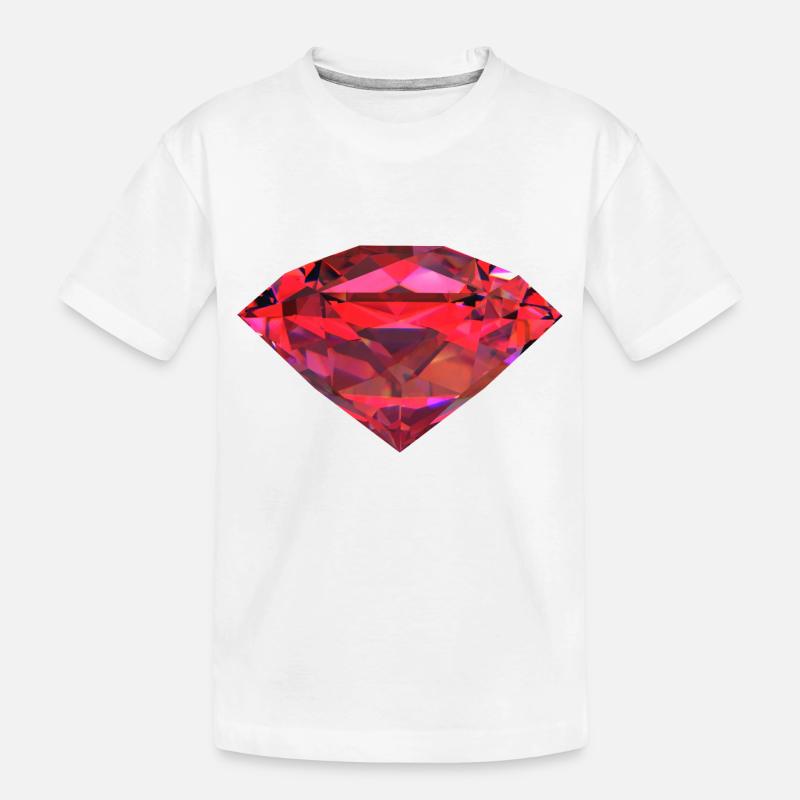 Reddish Ruby - Kids' Premium Organic T-Shirt - white