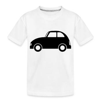 Car - Kids' Premium Organic T-Shirt - white - Front