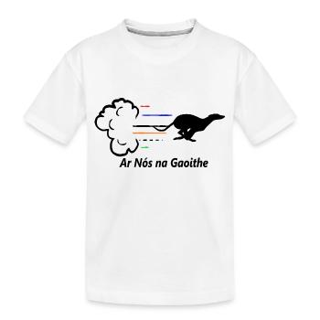 Greyhound - Ar Nós Na Gaoithe - Kids' Premium Organic T-Shirt - white - Front