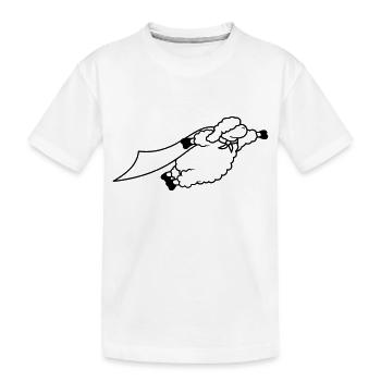 Superheld Schaf lustig - Kinder Premium Bio T-Shirt - Weiß - Vorne