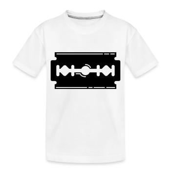 Razor Blade Icon Icon - Kids' Premium Organic T-Shirt - white - Front