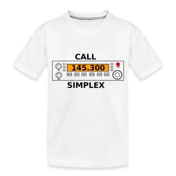 Radio call 145.300 Mhz ham radio - Kids' Premium Organic T-Shirt - white - Front