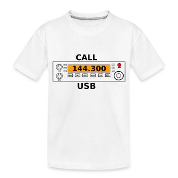 Radio call 144.300 Mhz ham radio - Kids' Premium Organic T-Shirt - white - Front