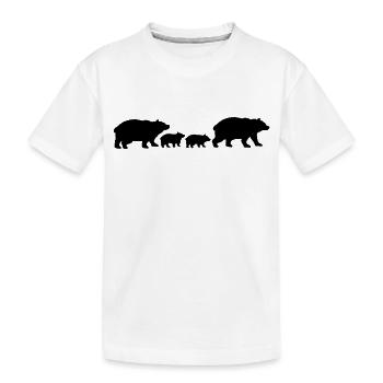Family Babies Bears - Kids' Premium Organic T-Shirt - white - Front
