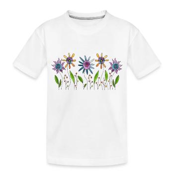 Fleur - T-shirt bio Premium Enfant - blanc - Devant
