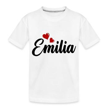 Emilia - Kinder Premium Bio T-Shirt - Weiß - Vorne