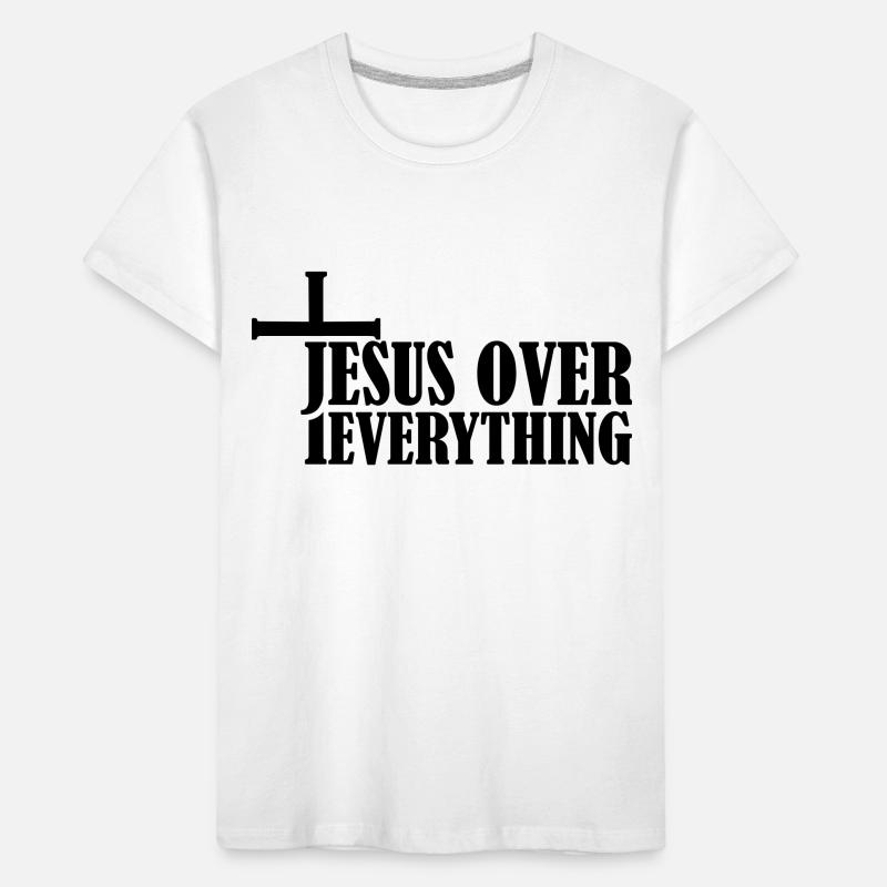 Jesus Over Everything Kids' Premium Organic T-Shirt