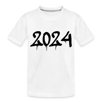 2024 - Kinder Premium Bio T-Shirt - Weiß - Vorne