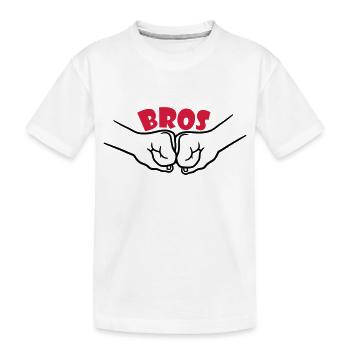 Bros Team Fäuste - Kinder Premium Bio T-Shirt - Weiß - Vorne