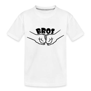 2 Bros Team - Kinder Premium Bio T-Shirt - Weiß - Vorne