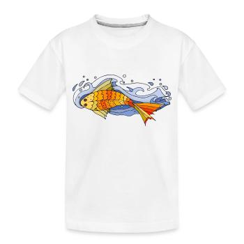 Fish - Kids' Premium Organic T-Shirt - white - Front