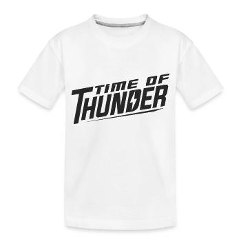 TIME OF THUNDER KLASSIK B&W - Kinder Premium Bio T-Shirt - Weiß - Vorne