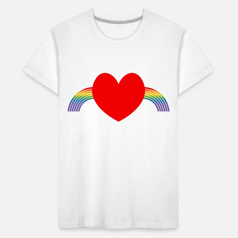 Regenbogen pride herz Kinder Premium Bio T-Shirt