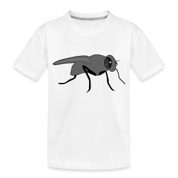 Fliege - Kinder Premium Bio T-Shirt - Weiß - Vorne