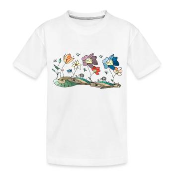 Fleur - T-shirt bio Premium Enfant - blanc - Devant