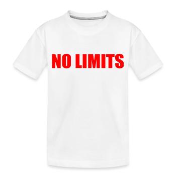 No limits - Kids' Premium Organic T-Shirt - white - Front