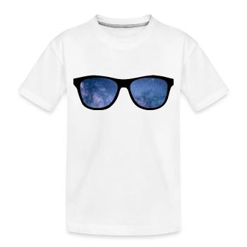 Lunettes de soleil Vacances Heure d’été - T-shirt bio Premium Enfant - blanc - Devant