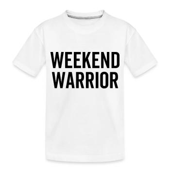Guerrier du week-end - T-shirt bio Premium Enfant - blanc - Devant