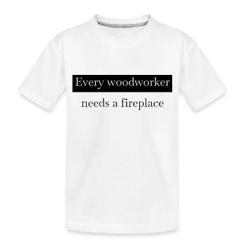 cutter carpentry statement carpenter hearbeat - Kinder Premium Bio T-Shirt - Weiß - Vorne