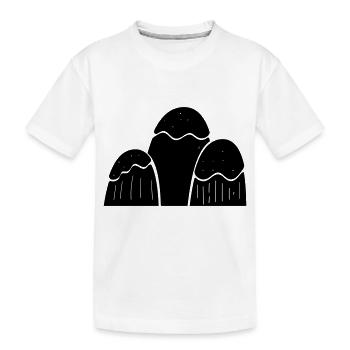 Berge Berg Gebirge Mountain 20 Zeichenfläche 21 - Kinder Premium Bio T-Shirt - Weiß - Vorne
