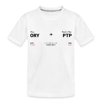 Paris - Pointe à Pitre - T-shirt bio Premium Enfant - blanc - Devant