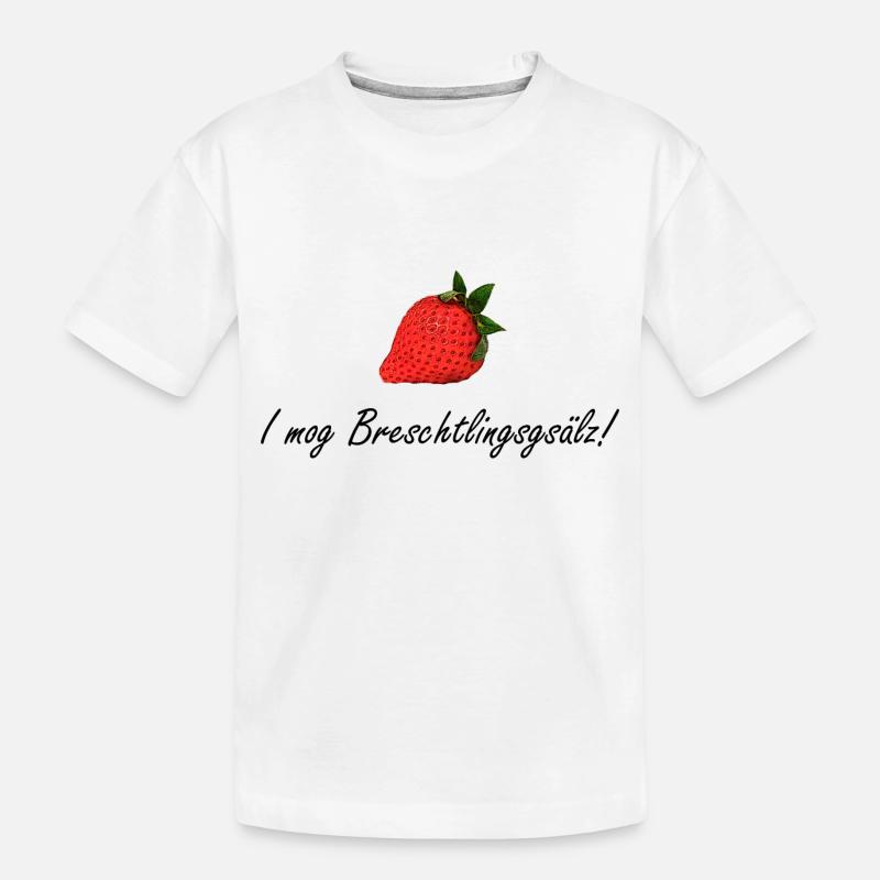 I mog Breschtlingsgsälz - Kinder Premium Bio T-Shirt - Weiß