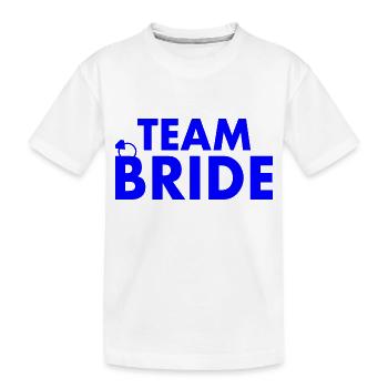 Team bride - Kinder Premium Bio T-Shirt - Weiß - Vorne
