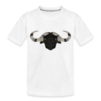 Buffle d’eau géométrique - T-shirt bio Premium Enfant - blanc - Devant