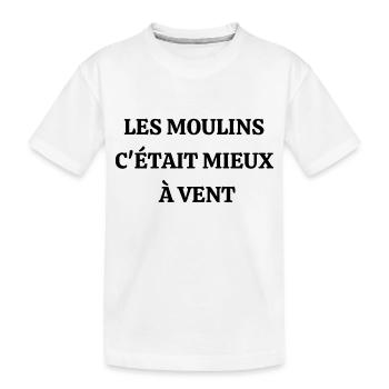 les moulins c'était mieux avant - T-shirt bio Premium Enfant - blanc - Devant