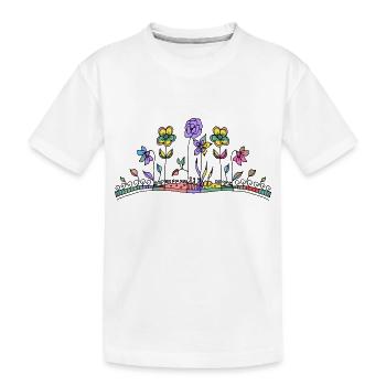 Fleur - T-shirt bio Premium Enfant - blanc - Devant