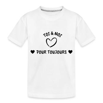 Pour les amoureux - toi et moi pour toujours - T-shirt bio Premium Enfant - blanc - Devant