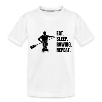 Rameurs drôles de club d’aviron rameur disant rameur - T-shirt bio Premium Enfant - blanc - Devant