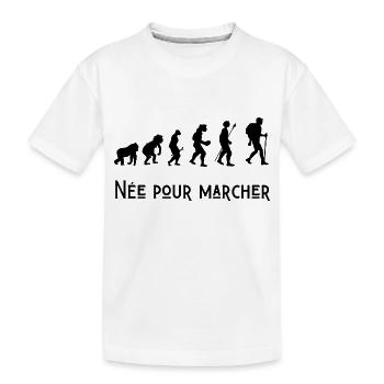 né pour marcher évolution - T-shirt bio Premium Enfant - blanc - Devant