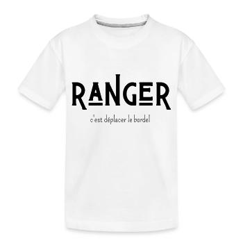 ranger c'est déplacer le bordel - T-shirt bio Premium Enfant - blanc - Devant