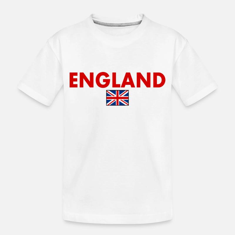England - Kinder Premium Bio T-Shirt - Weiß