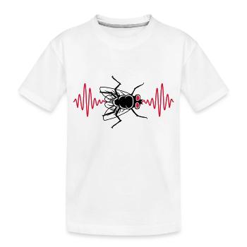 Puls Stubenfliege kleine Hausfliege - Kinder Premium Bio T-Shirt - Weiß - Vorne