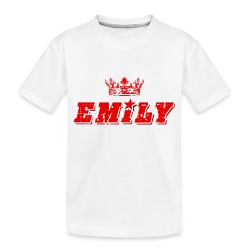 Emily - Kids' Premium Organic T-Shirt - white - Front