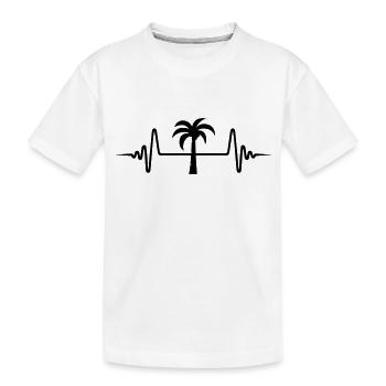 palme Puls - Kinder Premium Bio T-Shirt - Weiß - Vorne