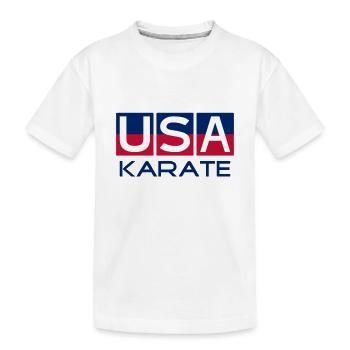 Karaté USA - Couleurs Nationales - États-Unis - T-shirt bio Premium Enfant - blanc - Devant