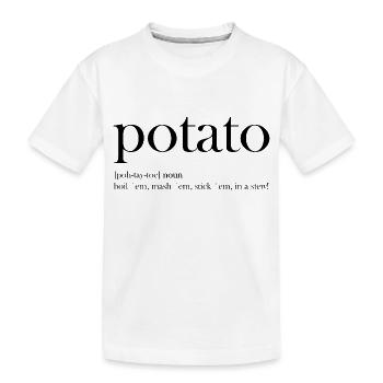 Kartoffel - Kinder Premium Bio T-Shirt - Weiß - Vorne