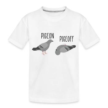 Pigeon Pigeoff - Ornithologue Ornithologue Cochon d’observation des oiseaux - T-shirt bio Premium Enfant - blanc - Devant