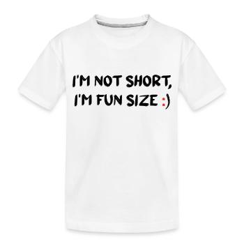 Lustiger Party Spruch für kleine Menschen Humor - Kinder Premium Bio T-Shirt - Weiß - Vorne