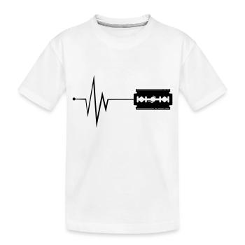 Rasierklinge Puls - Kinder Premium Bio T-Shirt - Weiß - Vorne