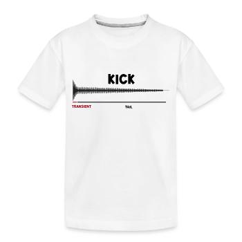 Synthétiseur Kick Drum Synth DAW Transient Tail - T-shirt bio Premium Enfant - blanc - Devant