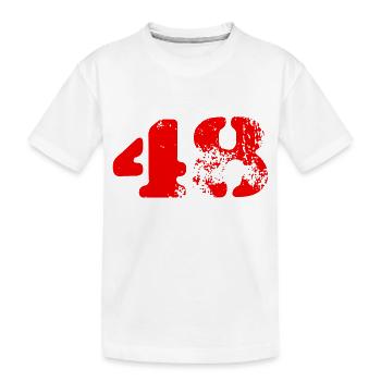 48 Zahl Symbol - Kinder Premium Bio T-Shirt - Weiß - Vorne