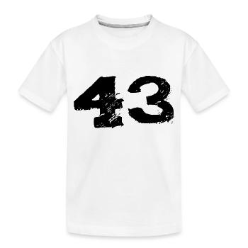 43 Maillot numéro - T-shirt bio Premium Enfant - blanc - Devant