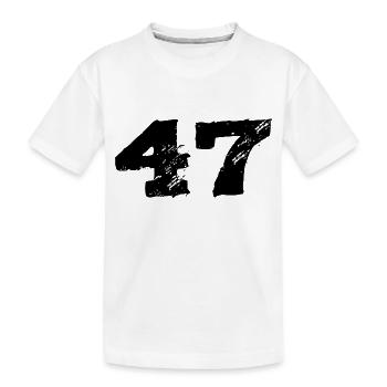 47 Numéro maillot - T-shirt bio Premium Enfant - blanc - Devant