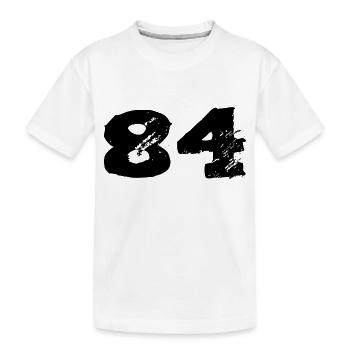 84 Maillot numéro - T-shirt bio Premium Enfant - blanc - Devant